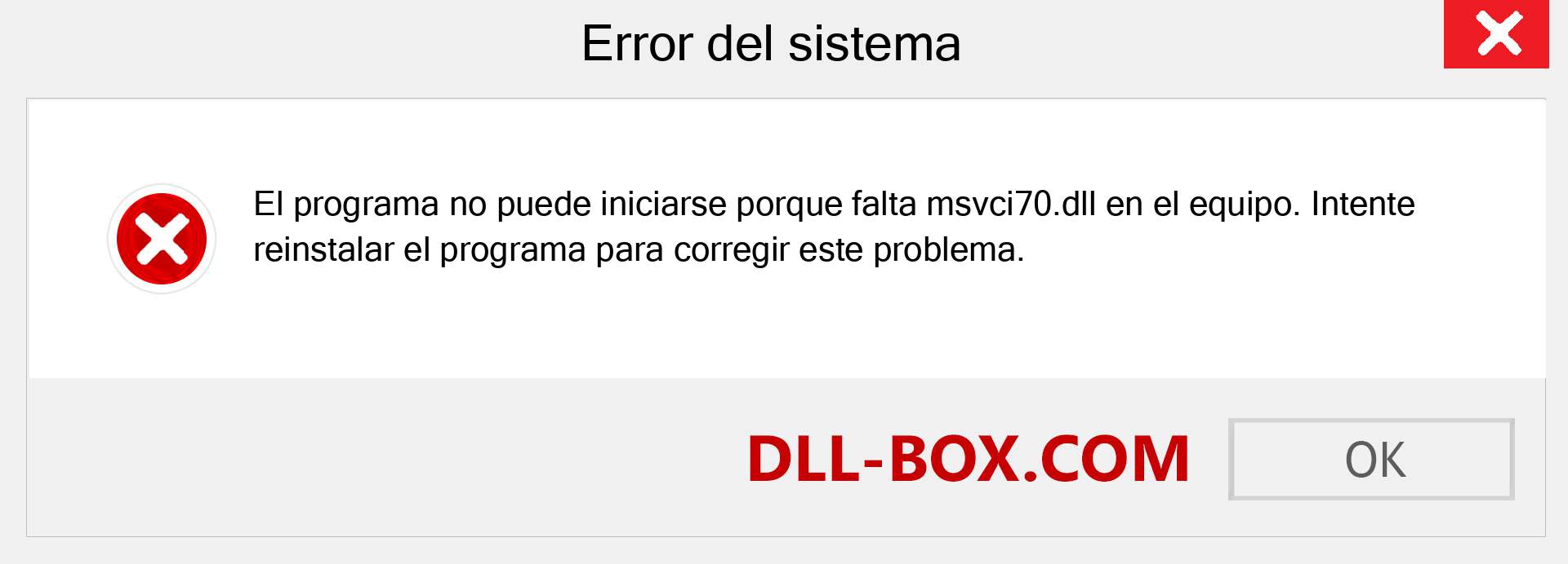 ¿Falta el archivo msvci70.dll ?. Descargar para Windows 7, 8, 10 - Corregir msvci70 dll Missing Error en Windows, fotos, imágenes